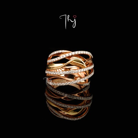 18K Rose Gold Diamond Ring